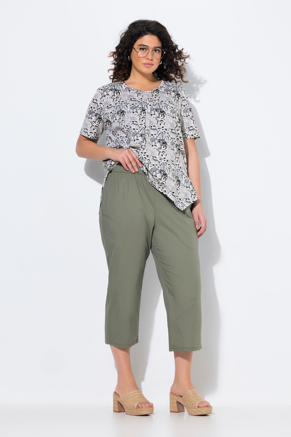 Große Größen Culotte Rose, Damen, braun, Größe: 58/60, Baumwolle, Ulla Popken von Ulla Popken