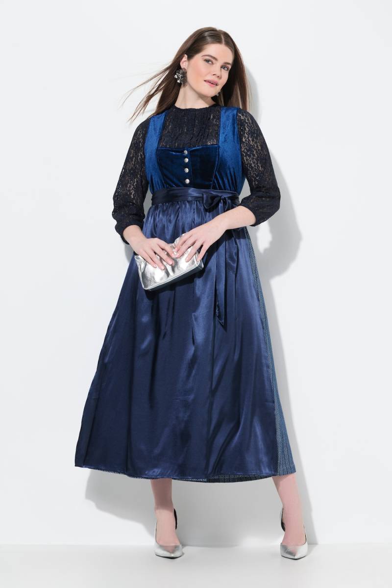 Große Größen Dirndl, Damen, blau, Größe: 54, Polyester/Baumwolle, Ulla Popken von Ulla Popken
