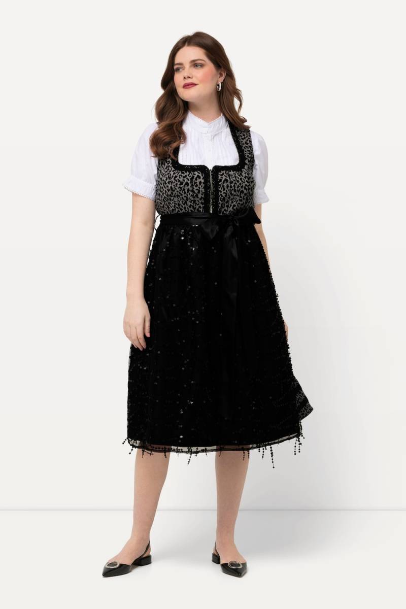 Große Größen Dirndl, Damen, schwarz, Größe: 62, Polyester/Baumwolle/Viskose, Ulla Popken von Ulla Popken
