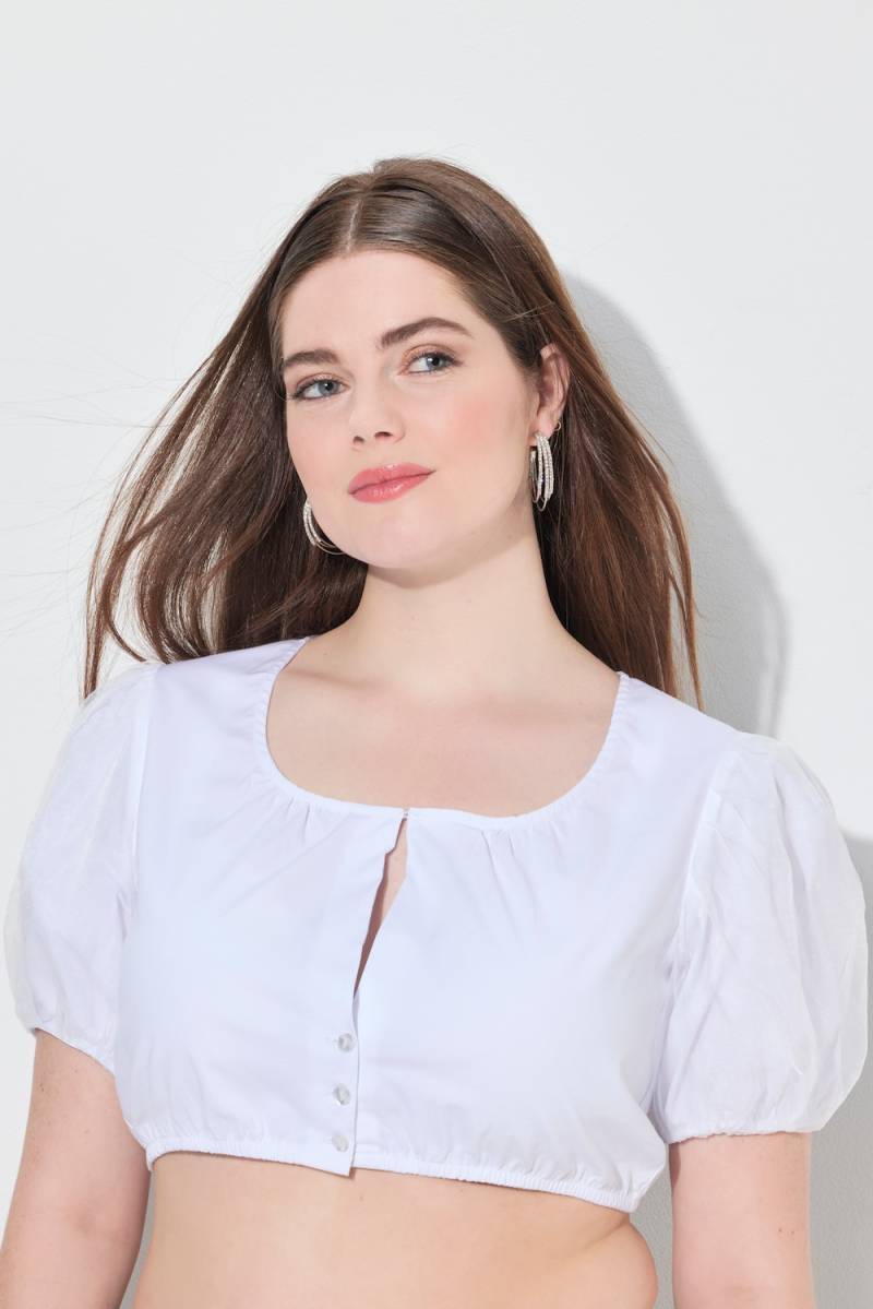 Große Größen Dirndlbluse, Damen, weiß, Größe: 56, Baumwolle, Ulla Popken von Ulla Popken