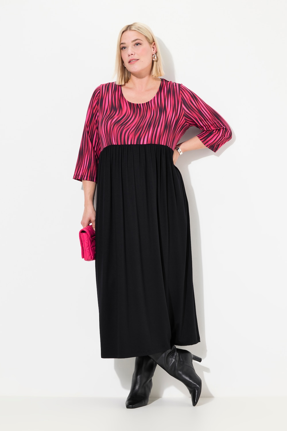 Große Größen Jerseykleid, Damen, rot, Größe: 46/48, Viskose, Ulla Popken von Ulla Popken