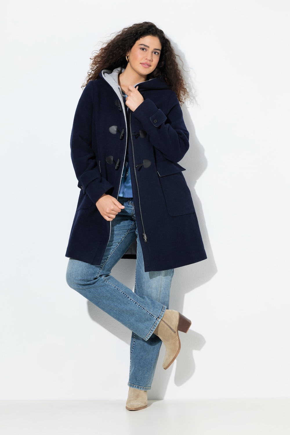 Große Größen Dufflecoat, Damen, blau, Größe: 54/56, Polyester/Wolle, Ulla Popken Große Größen Dufflecoat, Damen, blau, Größe: 54/56, Polyester/Wolle, Ulla Popken von Ulla Popken