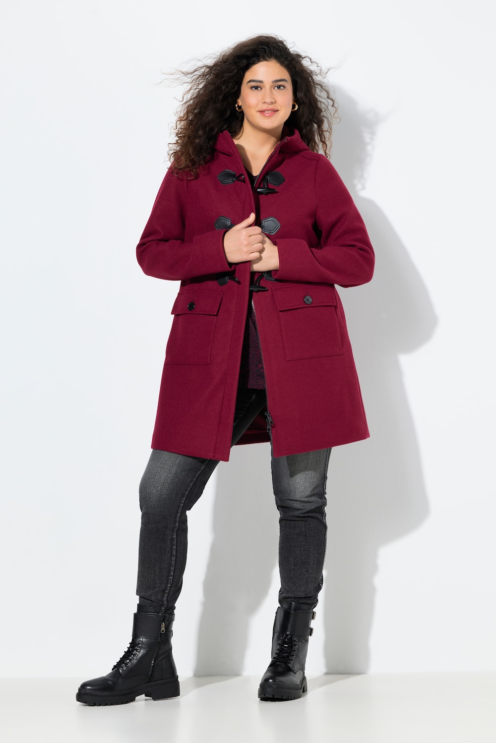 Große Größen Dufflecoat, Damen, rot, Größe: 42/44, Polyester, Ulla Popken Große Größen Dufflecoat, Damen, rot, Größe: 42/44, Polyester, Ulla Popken von Ulla Popken