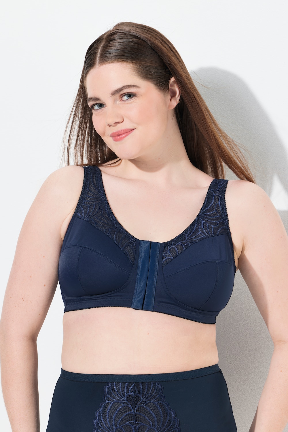Große Größen Entlastungs-BH, Damen, blau, Größe: 95C, Synthetische Fasern/Elasthan, Ulla Popken von Ulla Popken