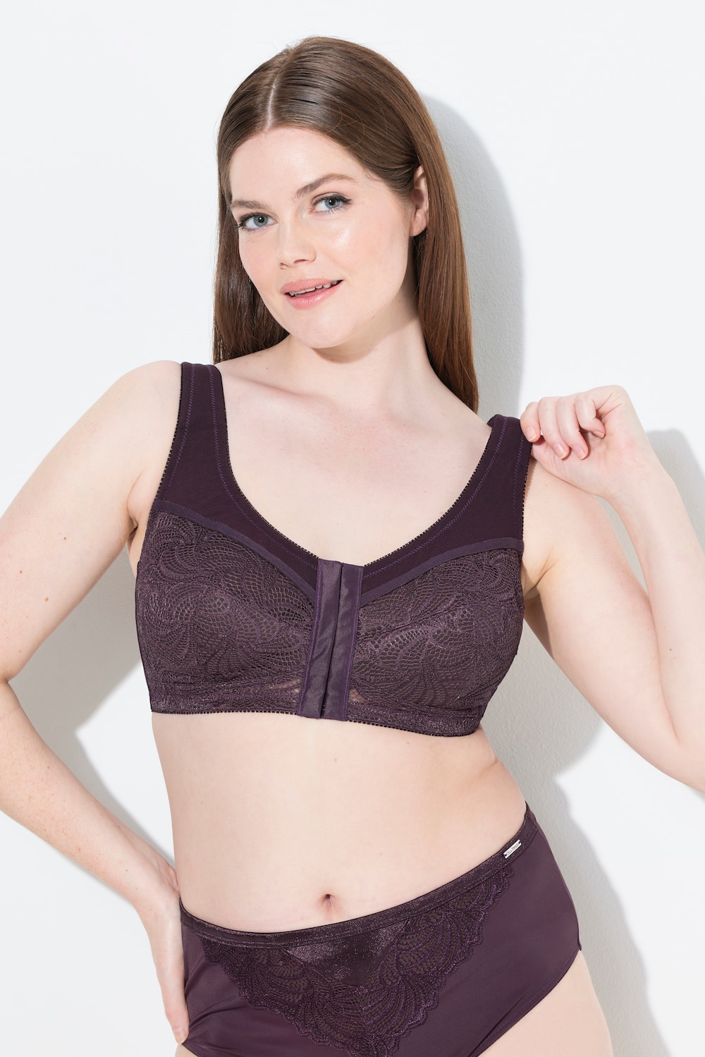 Große Größen Entlastungs-BH, Damen, lila, Größe: 120C, Synthetische Fasern/Elasthan, Ulla Popken von Ulla Popken