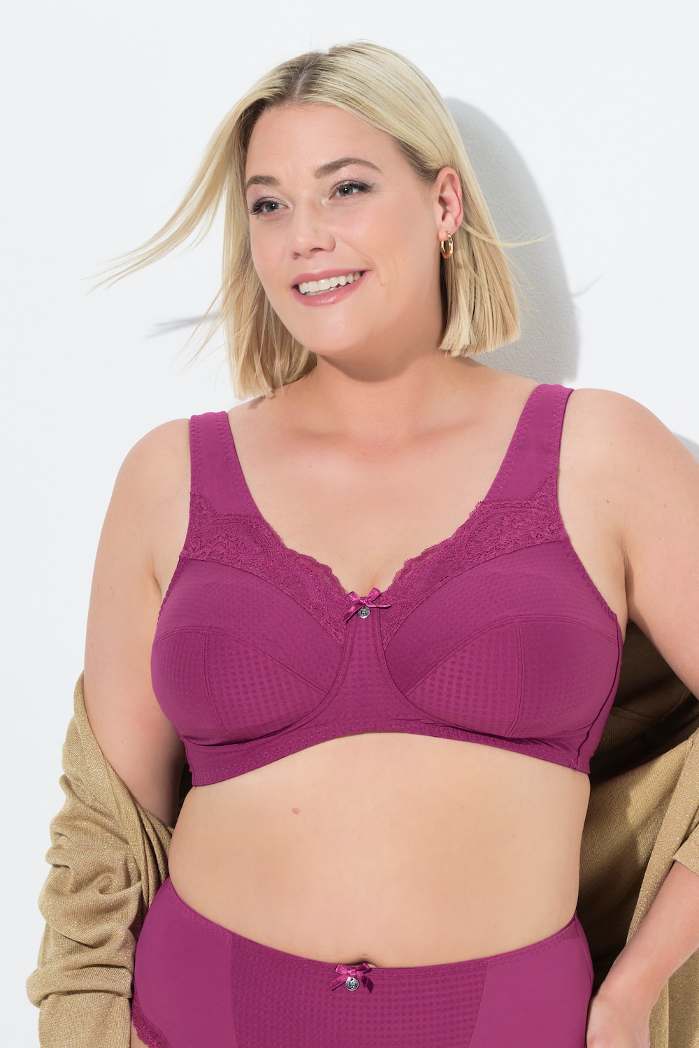 Große Größen Entlastungs-BH, Damen, rot, Größe: 105F, Synthetische Fasern/Elasthan, Ulla Popken von Ulla Popken