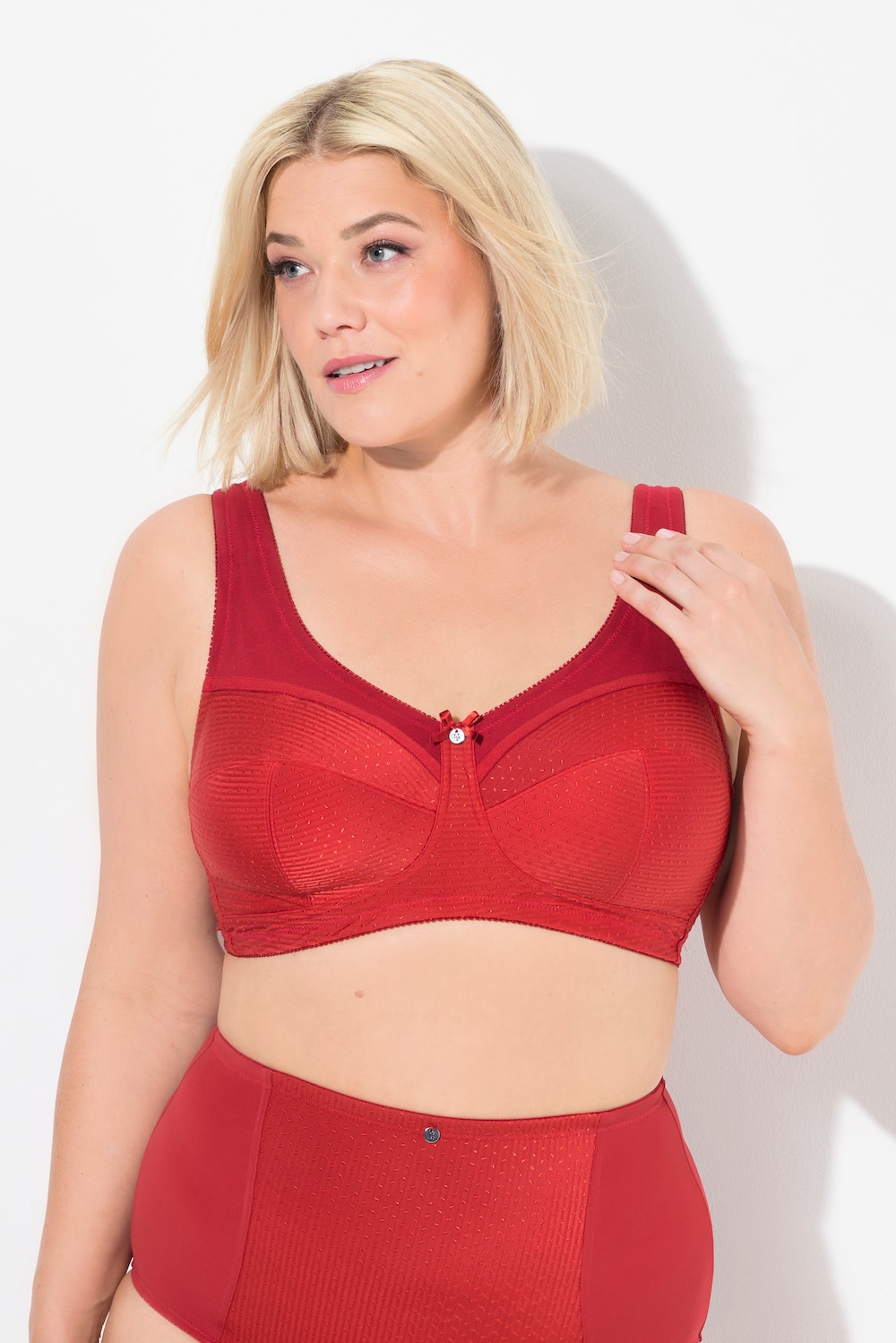 Große Größen Entlastungs-BH, Damen, rot, Größe: 95F, Synthetische Fasern/Elasthan, Ulla Popken von Ulla Popken