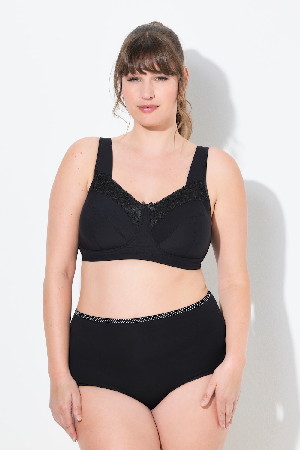 Große Größen Entlastungs-BH, Damen, schwarz, Größe: 115H, Baumwolle/Synthetische Fasern, Ulla Popken von Ulla Popken