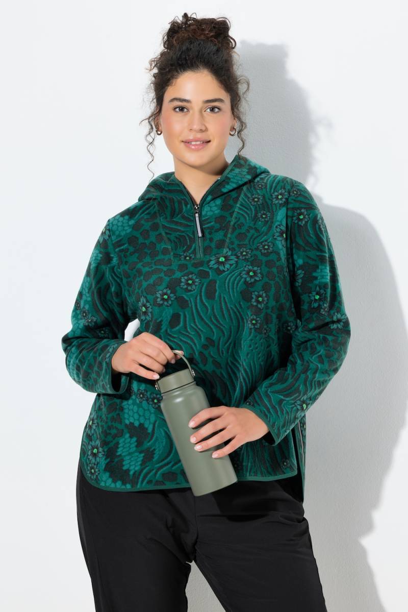 Große Größen Fleece-Hoodie, Damen, grün, Größe: 50/52, Polyester, Ulla Popken von Ulla Popken