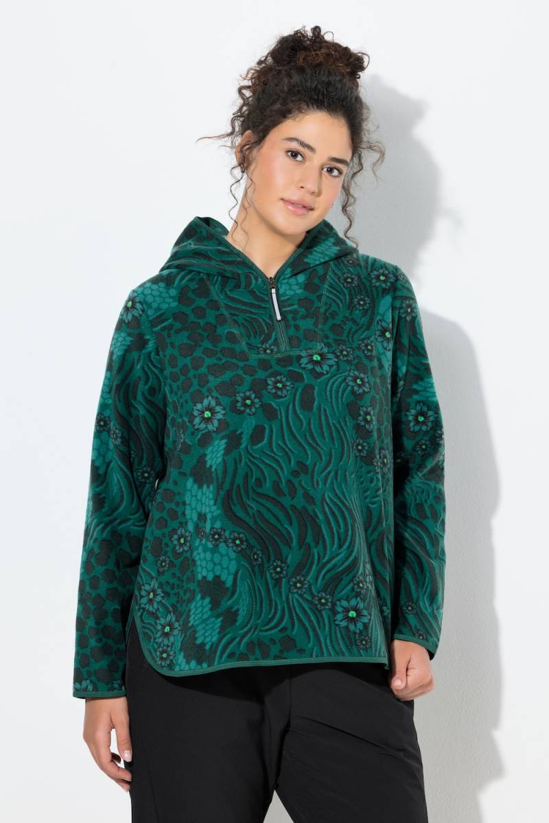 Große Größen Fleece-Hoodie, Damen, grün, Größe: 54/56, Polyester, Ulla Popken von Ulla Popken