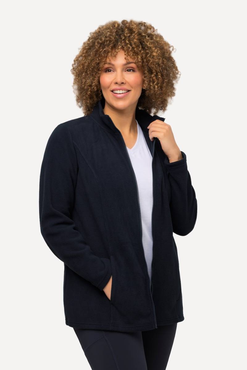 Große Größen Fleecejacke, Damen, blau, Größe: 42/44, Polyester, Ulla Popken von Ulla Popken