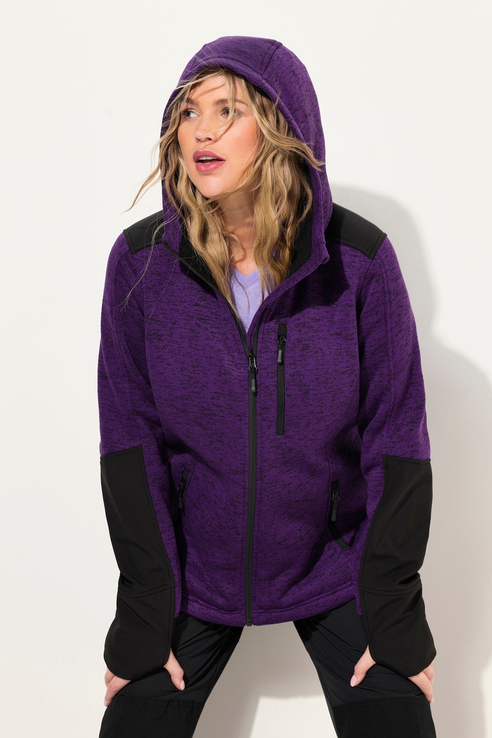 Große Größen Fleecejacke, Damen, lila, Größe: 58/60, Polyester, Ulla Popken Große Größen Fleecejacke, Damen, lila, Größe: 58/60, Polyester, Ulla Popken von Ulla Popken