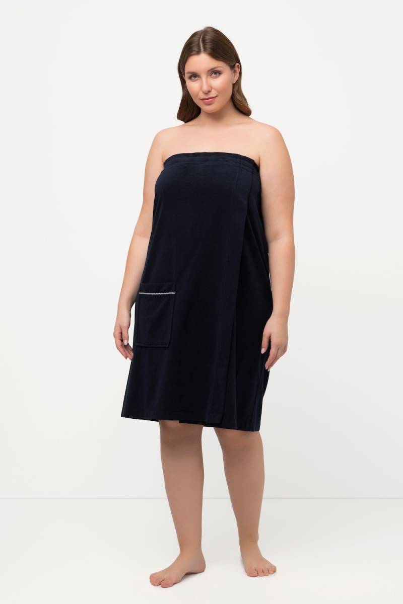 Große Größen Frottee-Kilt, Damen, blau, Größe: 1=42-48, Baumwolle/Polyester, Ulla Popken von Ulla Popken