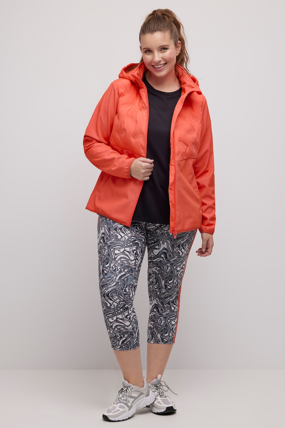 Große Größen Funktions-Softshelljacke, Damen, orange, Größe: 42/44, Polyester, Ulla Popken von Ulla Popken