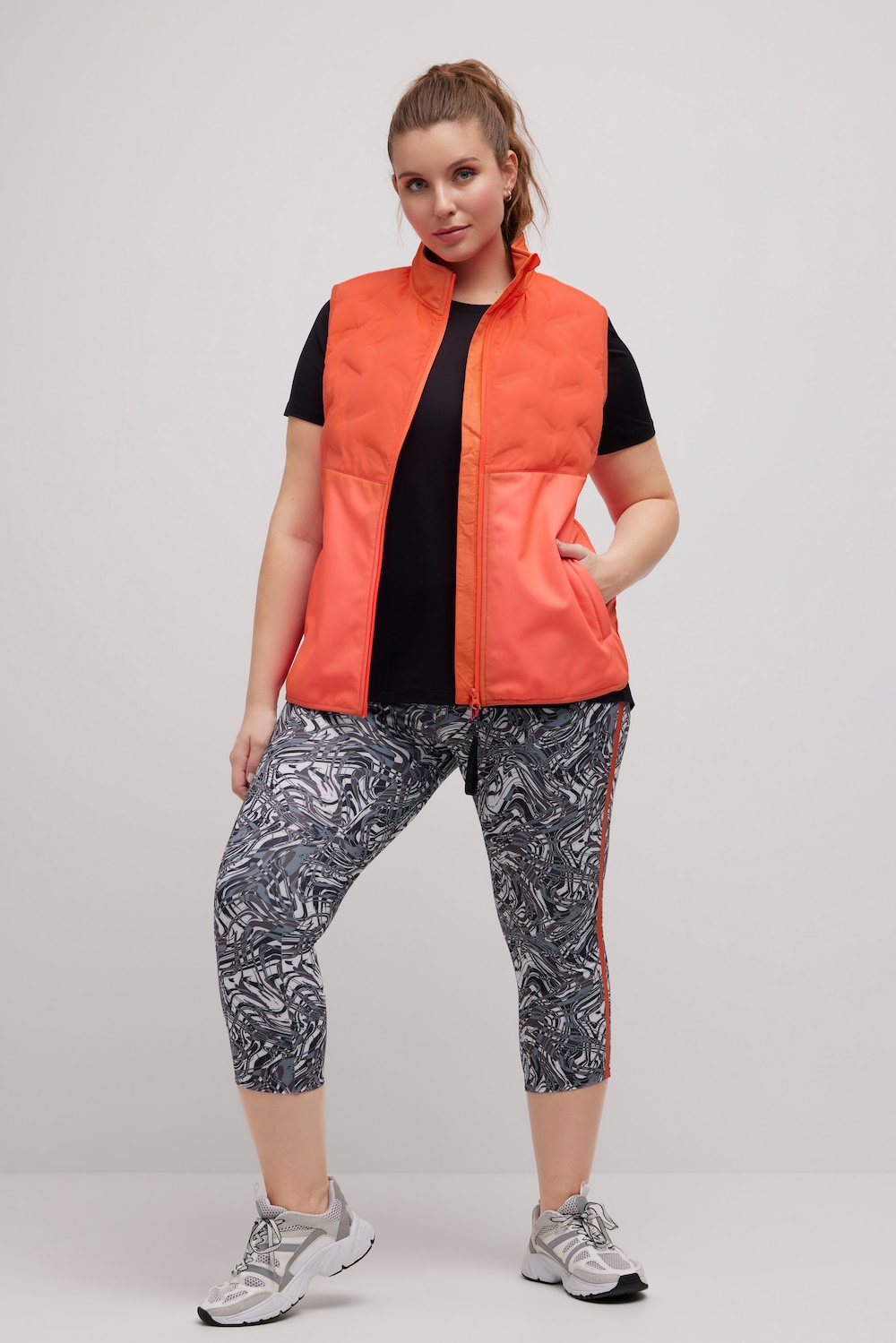 Große Größen Funktions-Softshellweste, Damen, orange, Größe: 54/56, Polyester, Ulla Popken von Ulla Popken