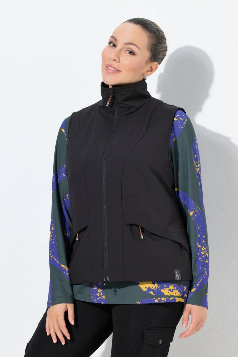Große Größen Funktions-Steppweste, Damen, schwarz, Größe: 50/52, Polyester, Ulla Popken von Ulla Popken