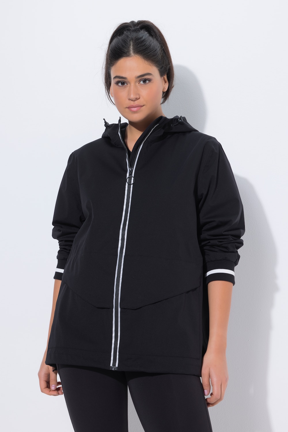 Große Größen Funktionsjacke, Damen, schwarz, Größe: 54/56, Polyester, Ulla Popken von Ulla Popken