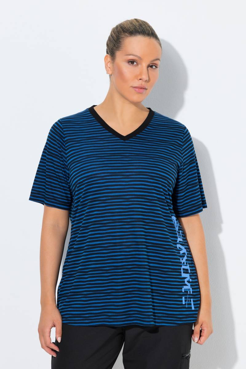 Große Größen Funktionsshirt, Damen, blau, Größe: 50/52, Polyester/Viskose, Ulla Popken von Ulla Popken