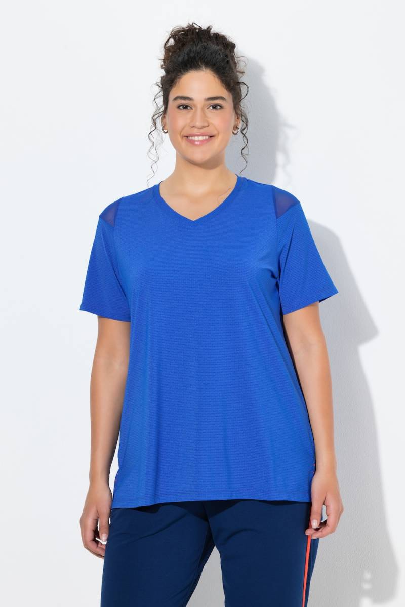 Große Größen Funktionsshirt, Damen, blau, Größe: 50/52, Synthetische Fasern/Polyester/Elasthan, Ulla Popken von Ulla Popken