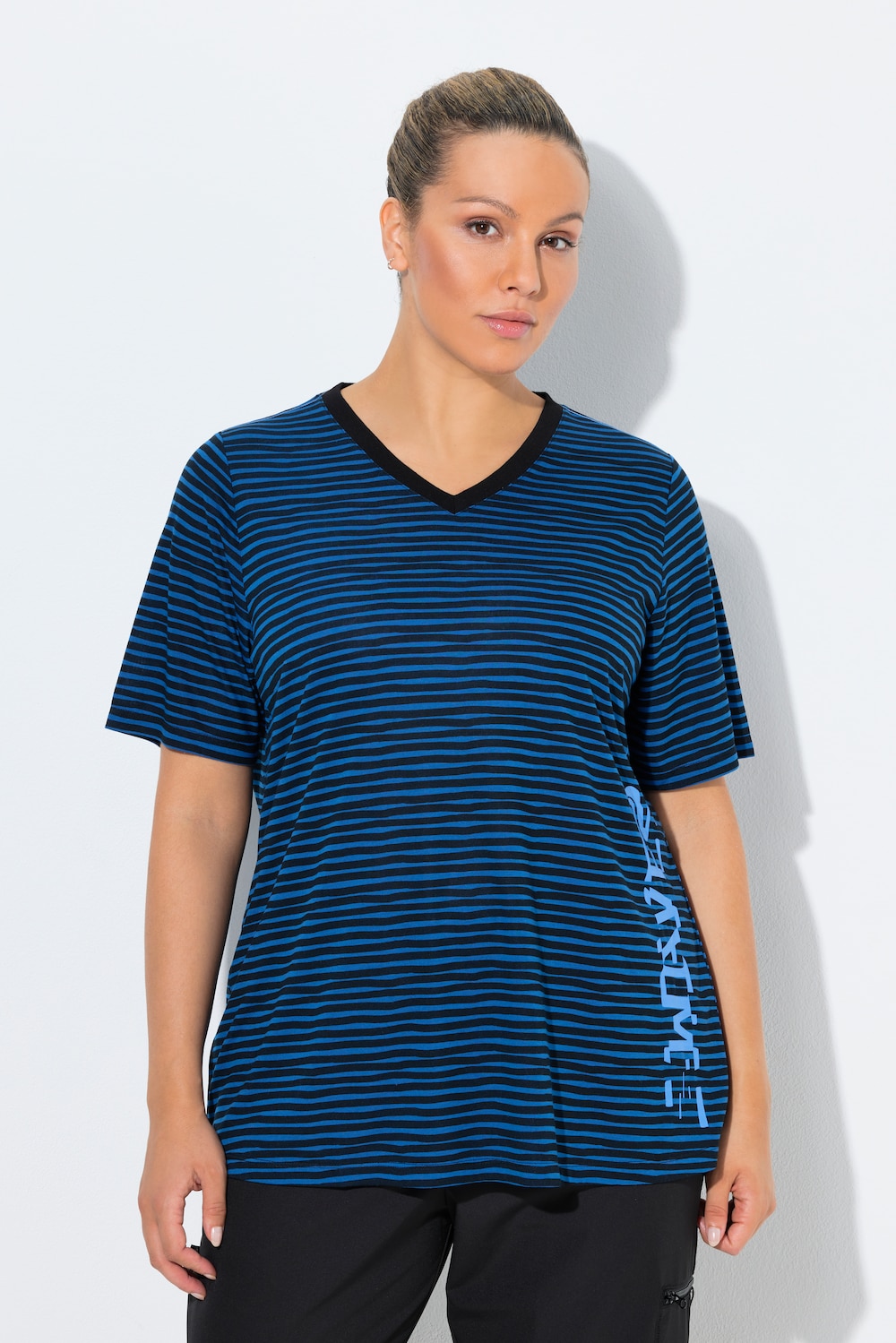 Große Größen Funktionsshirt, Damen, blau, Größe: 54/56, Polyester/Viskose, Ulla Popken von Ulla Popken