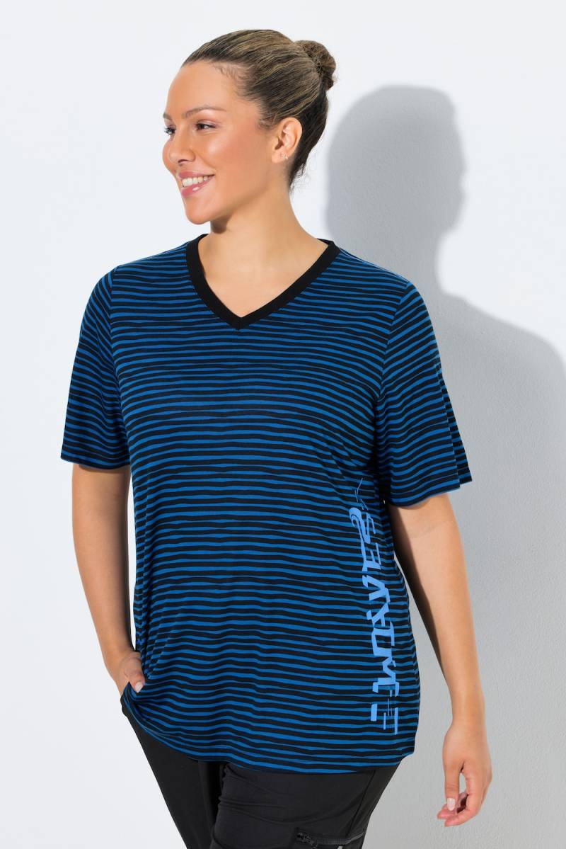 Große Größen Funktionsshirt, Damen, blau, Größe: 54/56, Polyester/Viskose, Ulla Popken von Ulla Popken