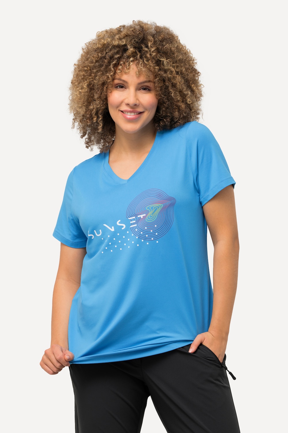 Große Größen Funktionsshirt, Damen, blau, Größe: 58/60, Ulla Popken von Ulla Popken