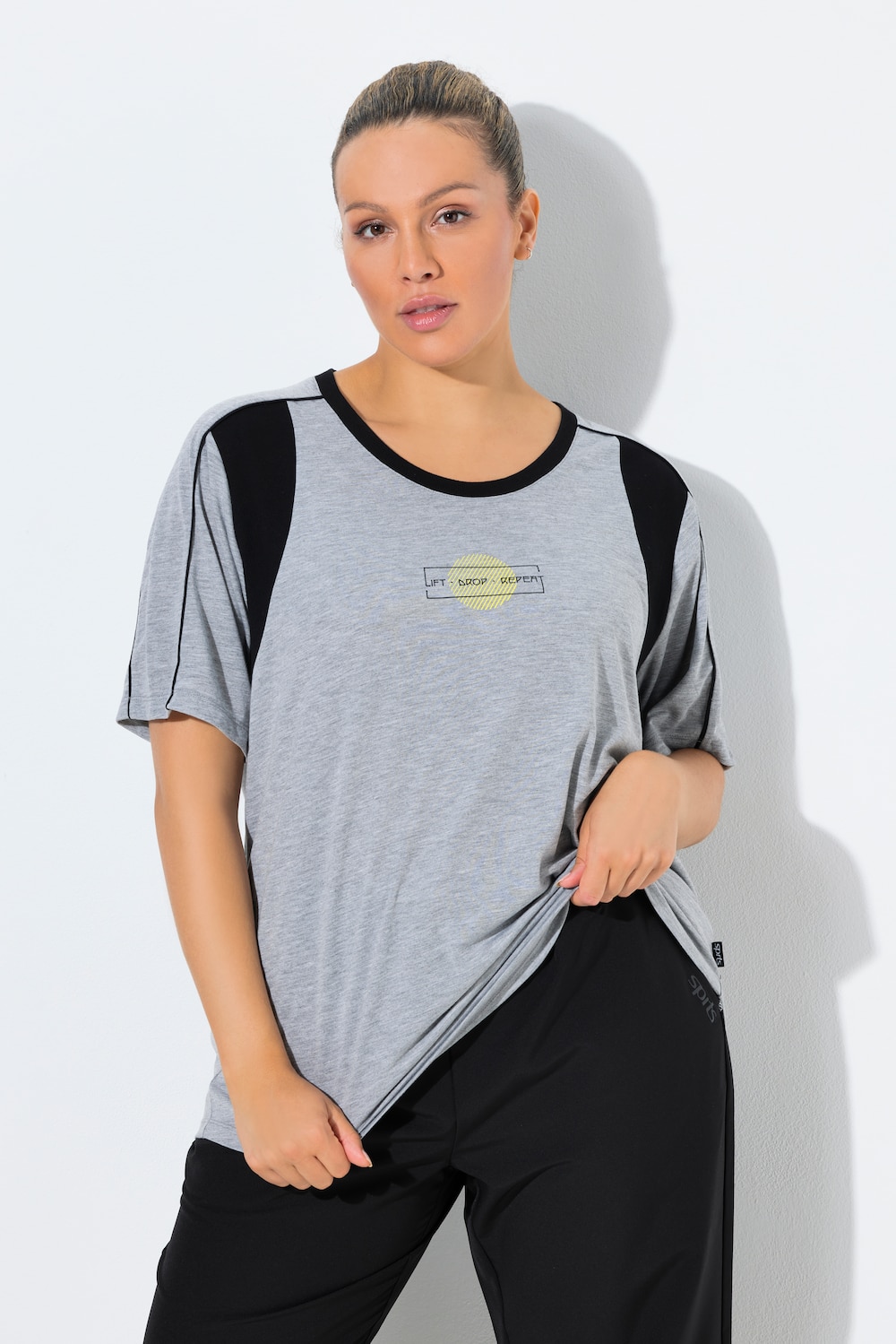 Große Größen Funktionsshirt, Damen, grau, Größe: 46/48, Baumwolle/Polyester/Viskose, Ulla Popken von Ulla Popken