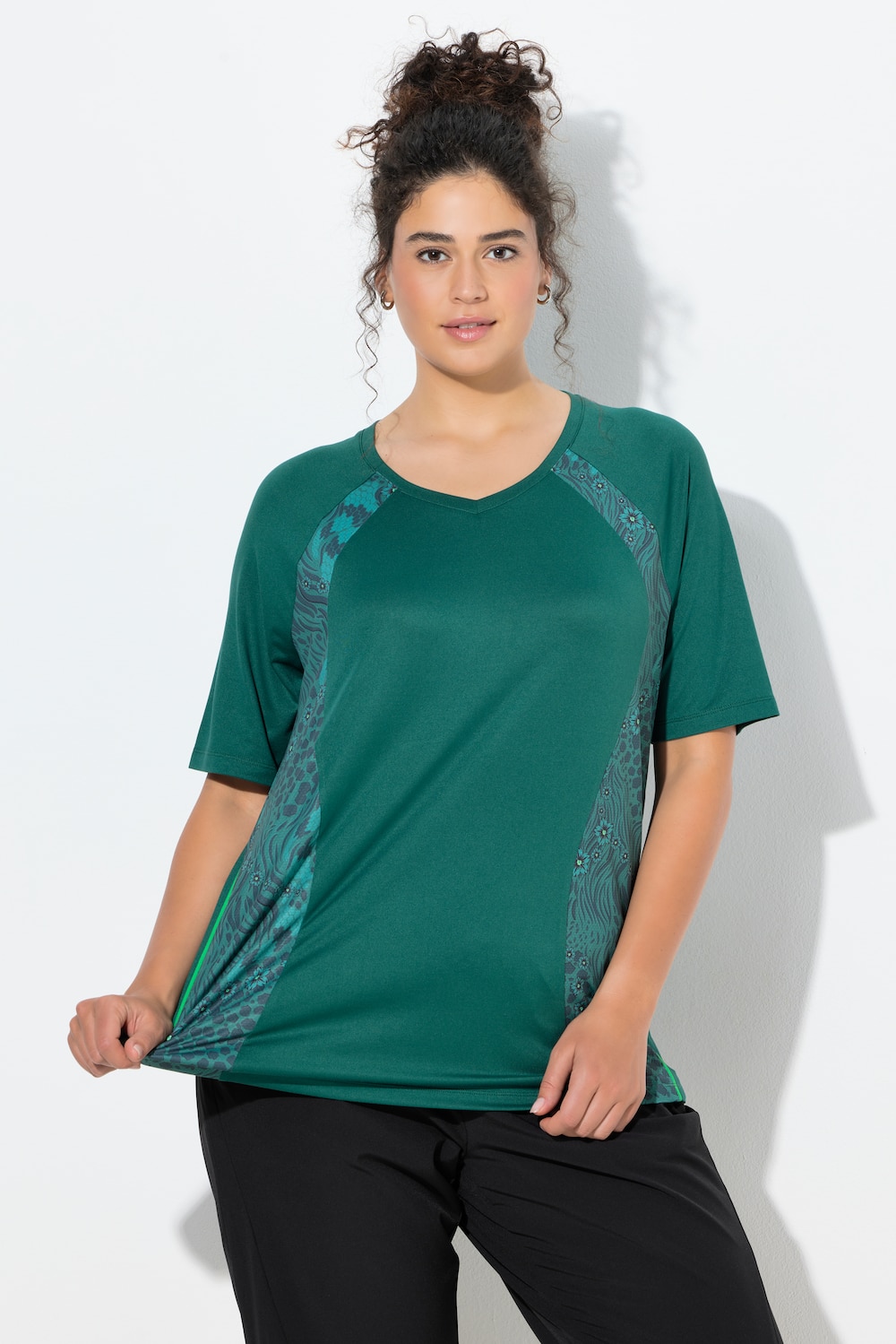 Große Größen Funktionsshirt, Damen, grün, Größe: 50/52, Ulla Popken von Ulla Popken