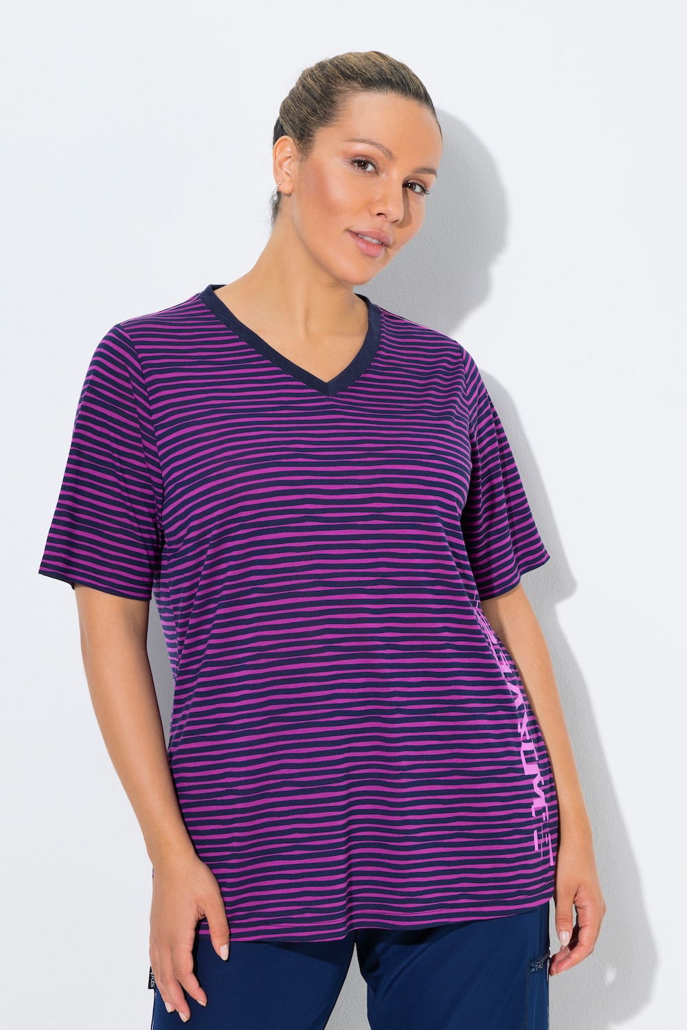 Große Größen Funktionsshirt, Damen, lila, Größe: 46/48, Polyester/Viskose, Ulla Popken von Ulla Popken