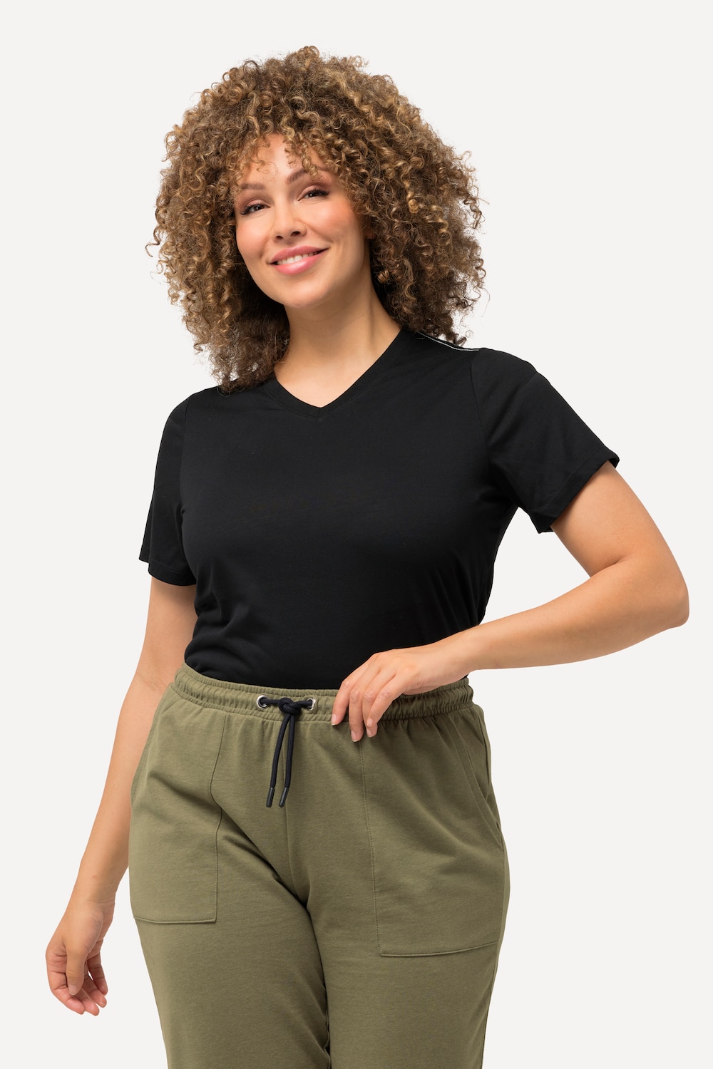 Große Größen Funktionsshirt, Damen, schwarz, Größe: 42/44, Polyester/Viskose, Ulla Popken von Ulla Popken