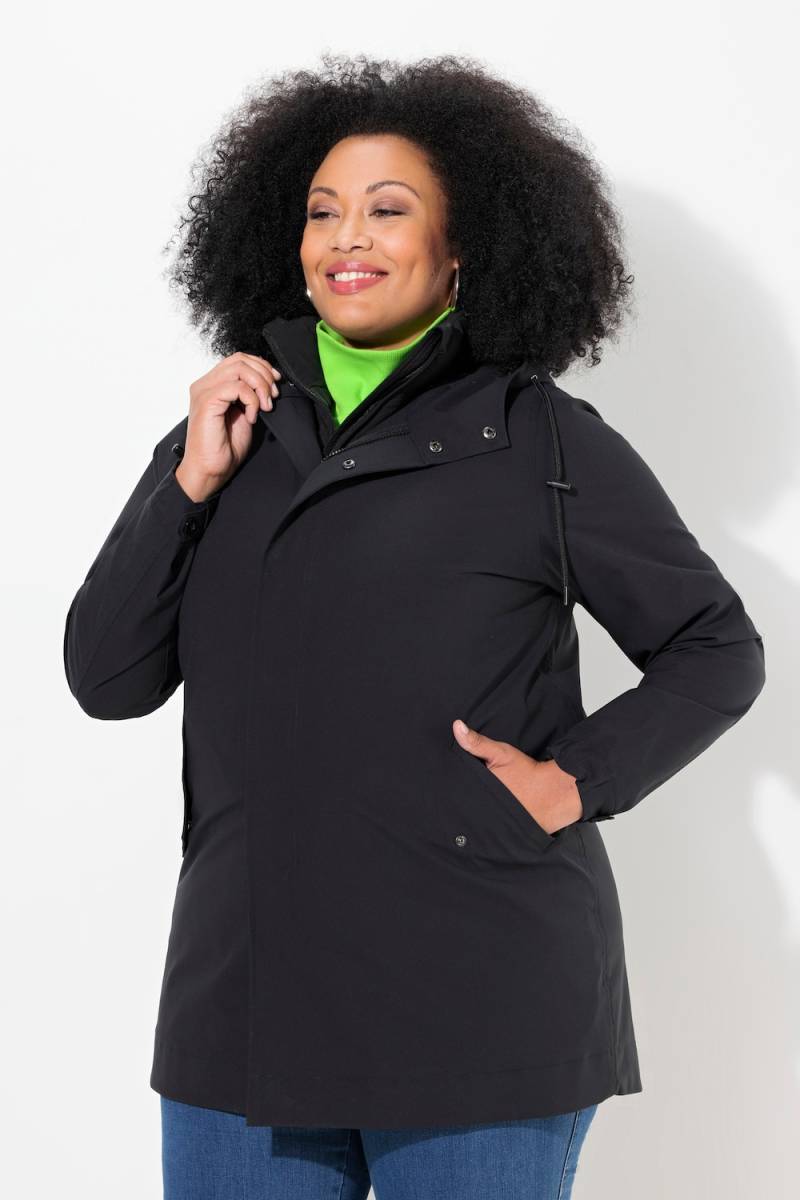Große Größen HYPRAR 3-in1-Funktionsjacke, Damen, schwarz, Größe: 46/48, Polyester, Ulla Popken von Ulla Popken
