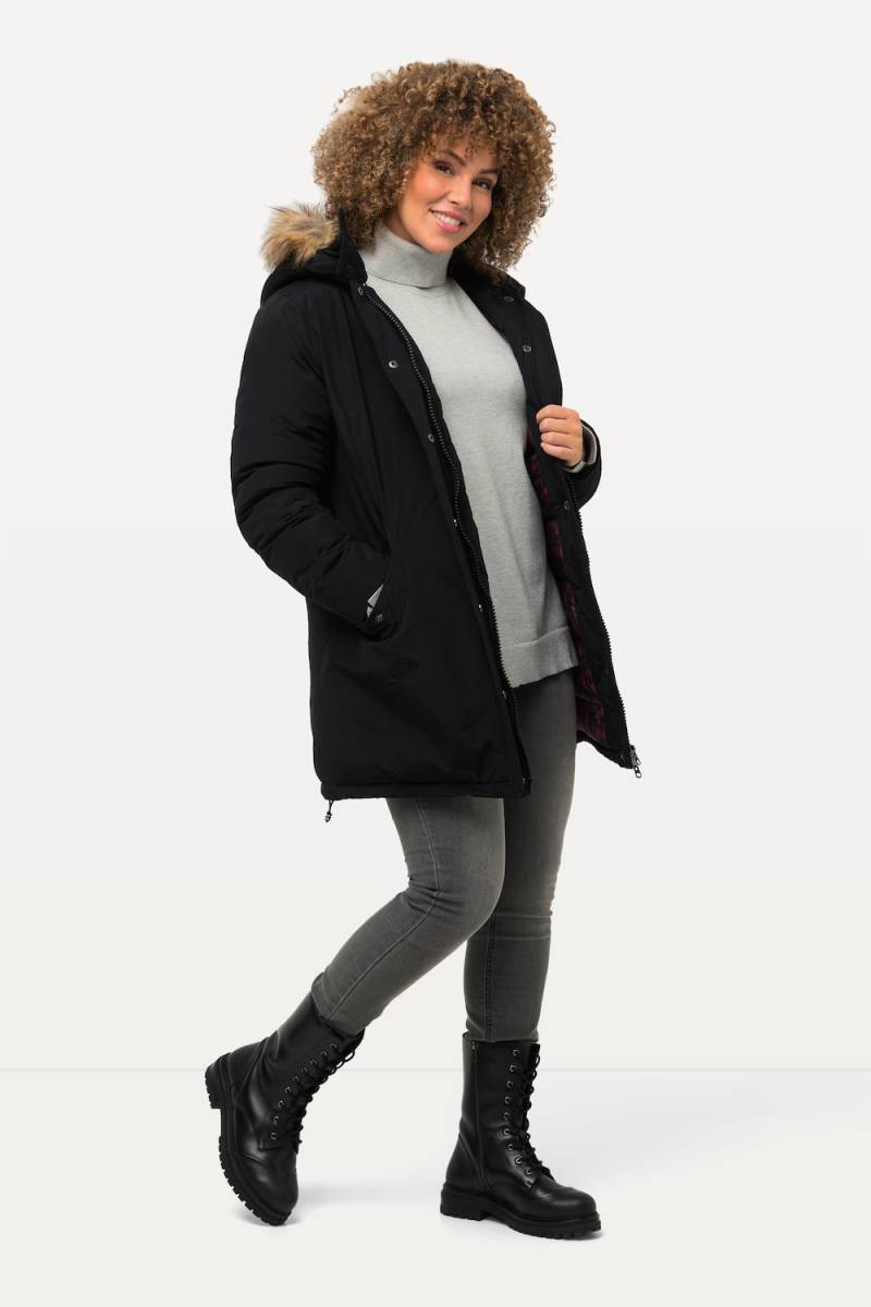 Große Größen HYPRAR Baumwoll-Funktionsjacke, Damen, schwarz, Größe: 50/52, Polyester/Baumwolle/Synthetische Fasern, Ulla Popken von Ulla Popken