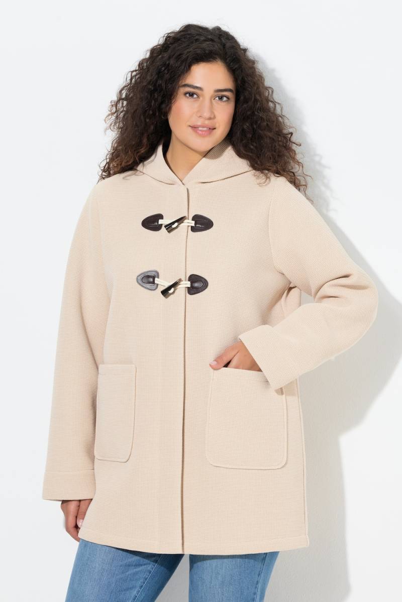 Große Größen HYPRAR Dufflecoat, Damen, beige, Größe: 42/44, Viskose, Ulla Popken von Ulla Popken