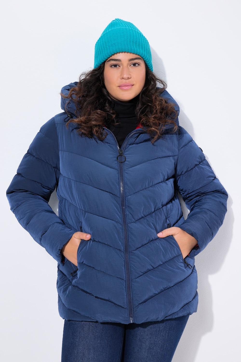 Große Größen HYPRAR Funktions-Steppjacke, Damen, blau, Größe: 46/48, Synthetische Fasern, Ulla Popken von Ulla Popken