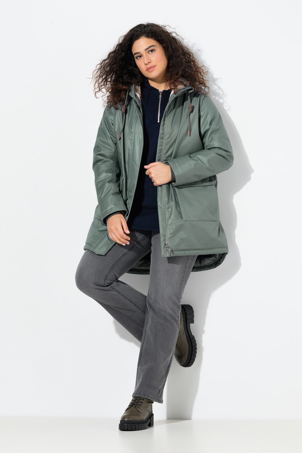 Große Größen HYPRAR Funktions-Steppjacke, Damen, grau, Größe: 62/64, Polyester/Viskose, Ulla Popken von Ulla Popken