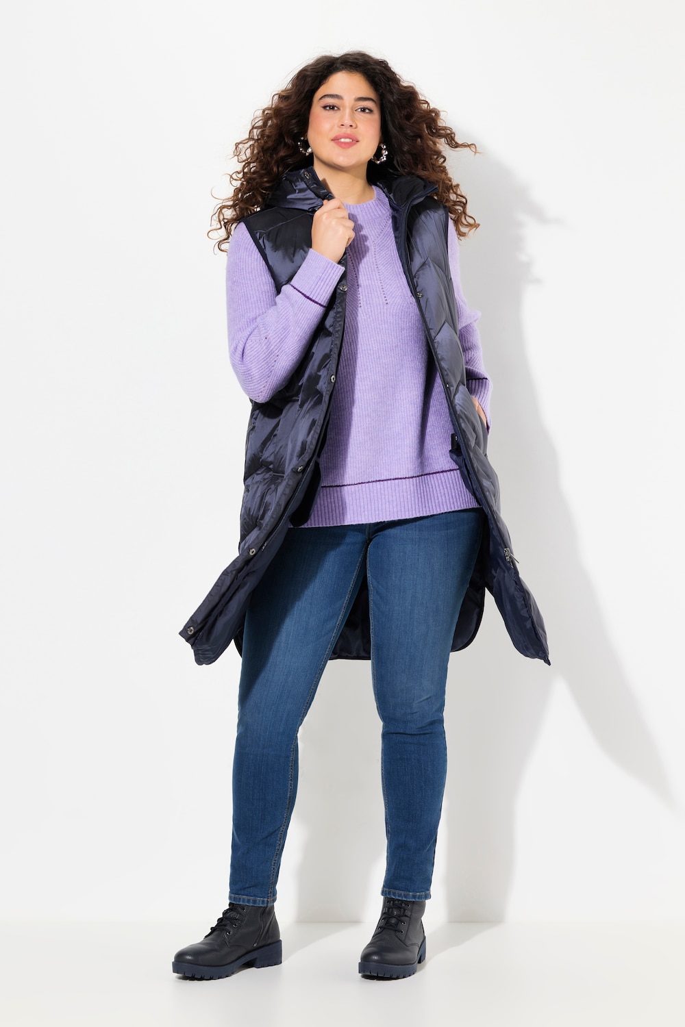 Große Größen HYPRAR Funktions-Steppweste, Damen, blau, Größe: 50/52, Polyester, Ulla Popken von Ulla Popken