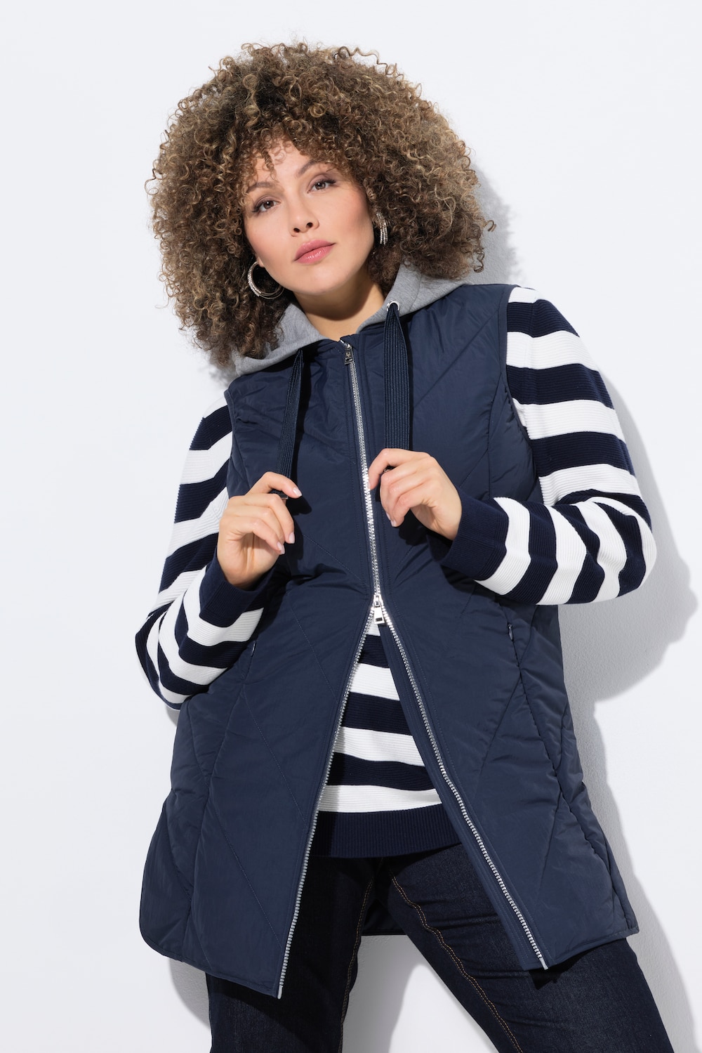 Große Größen HYPRAR Funktions-Steppweste, Damen, blau, Größe: 50/52, Polyester/Synthetische Fasern, Ulla Popken von Ulla Popken