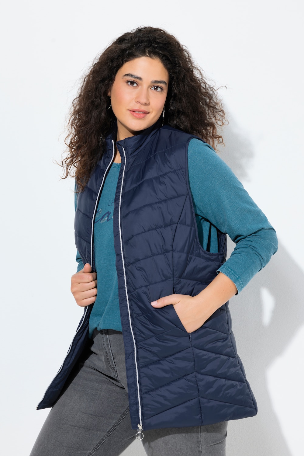 Große Größen HYPRAR Funktions-Steppweste, Damen, blau, Größe: 50/52, Ulla Popken von Ulla Popken