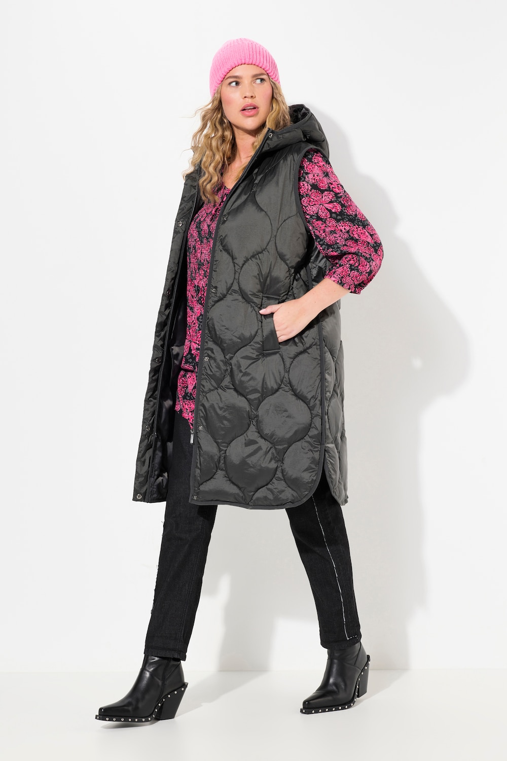 Große Größen HYPRAR Funktions-Steppweste, Damen, grau, Größe: 46/48, Polyester, Ulla Popken von Ulla Popken