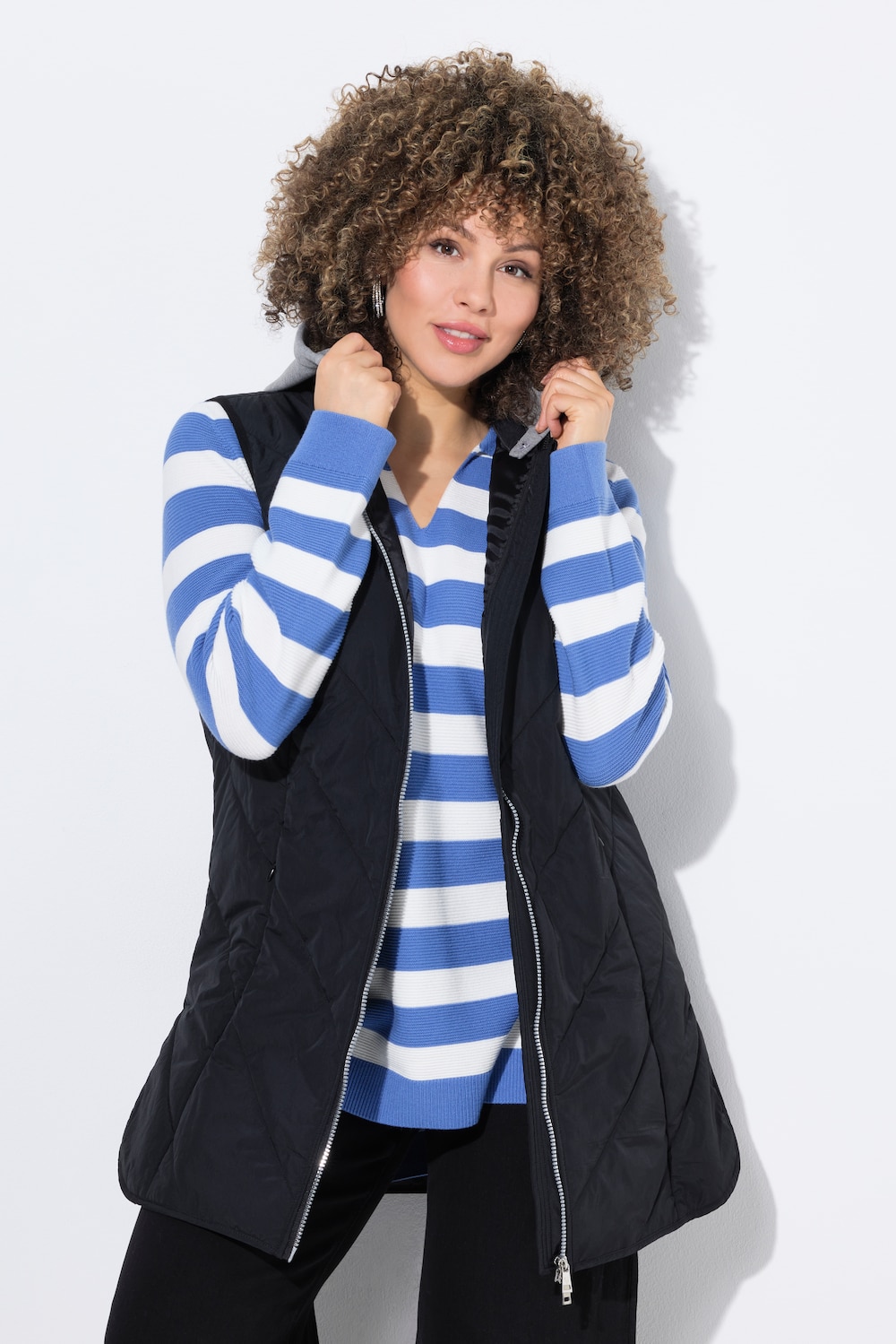 Große Größen HYPRAR Funktions-Steppweste, Damen, schwarz, Größe: 42/44, Polyester/Synthetische Fasern, Ulla Popken von Ulla Popken