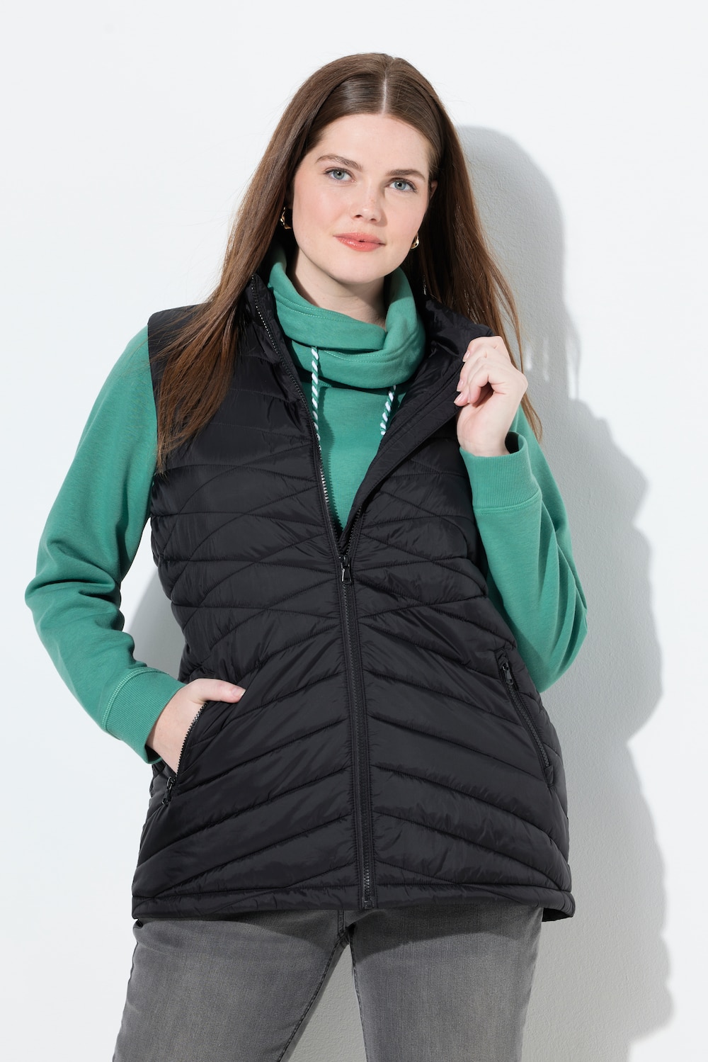 Große Größen HYPRAR Funktions-Steppweste, Damen, schwarz, Größe: 50/52, Polyester, Ulla Popken von Ulla Popken