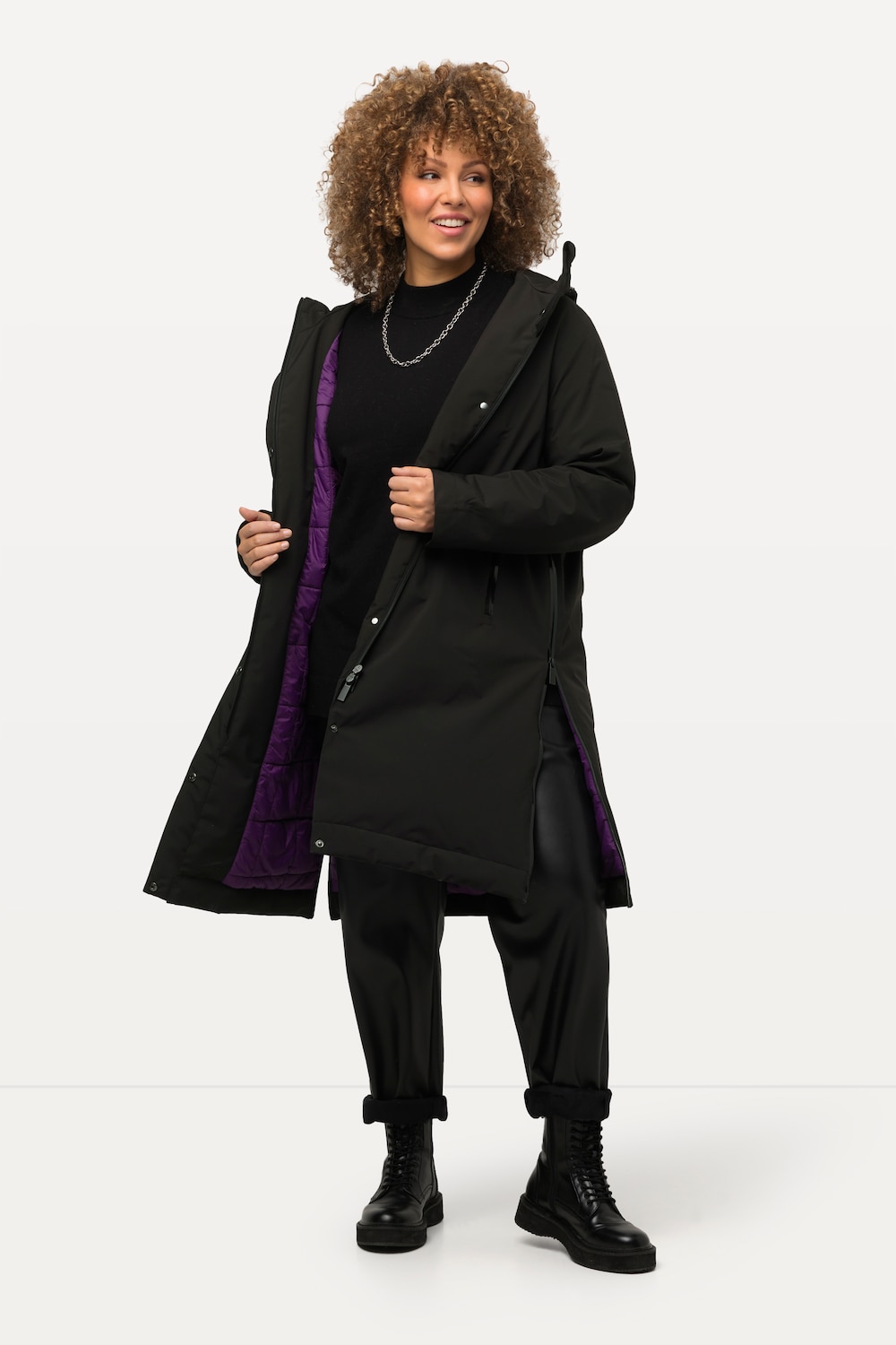 Große Größen HYPRAR Funktionsjacke, Damen, schwarz, Größe: 46/48, Polyester/Synthetische Fasern, Ulla Popken von Ulla Popken