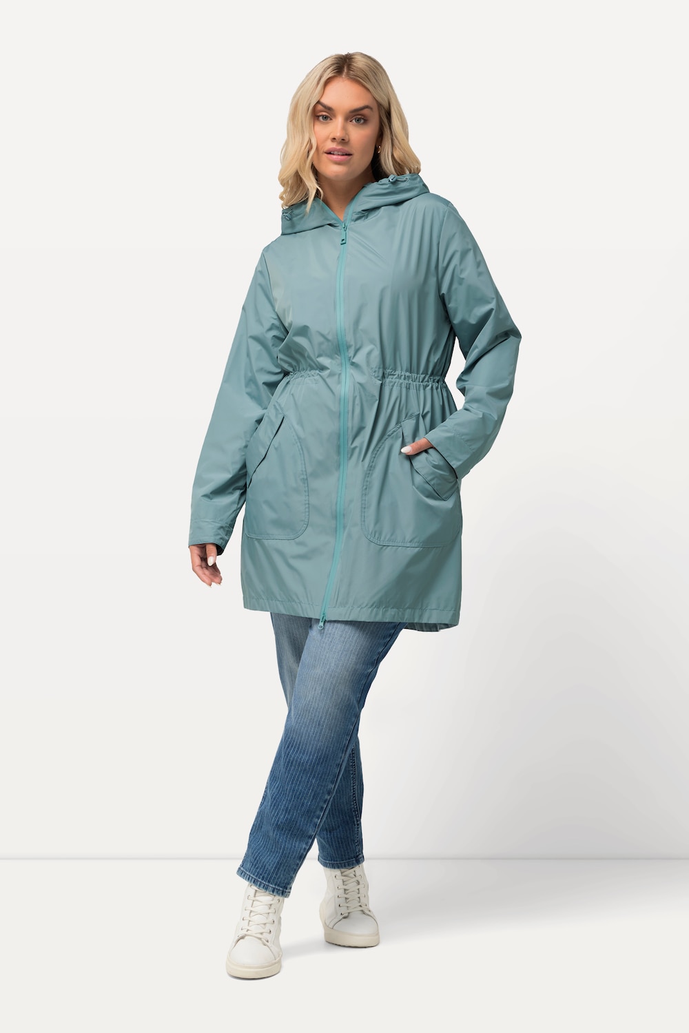 Große Größen HYPRAR Funktionsparka, Damen, blau, Größe: 42/44, Polyester/Synthetische Fasern, Ulla Popken von Ulla Popken