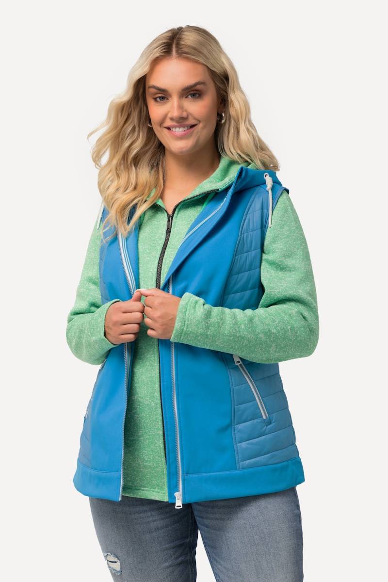 Große Größen HYPRAR Hybrid-Kapuzenweste, Damen, türkis, Größe: 50/52, Synthetische Fasern/Polyester, Ulla Popken von Ulla Popken
