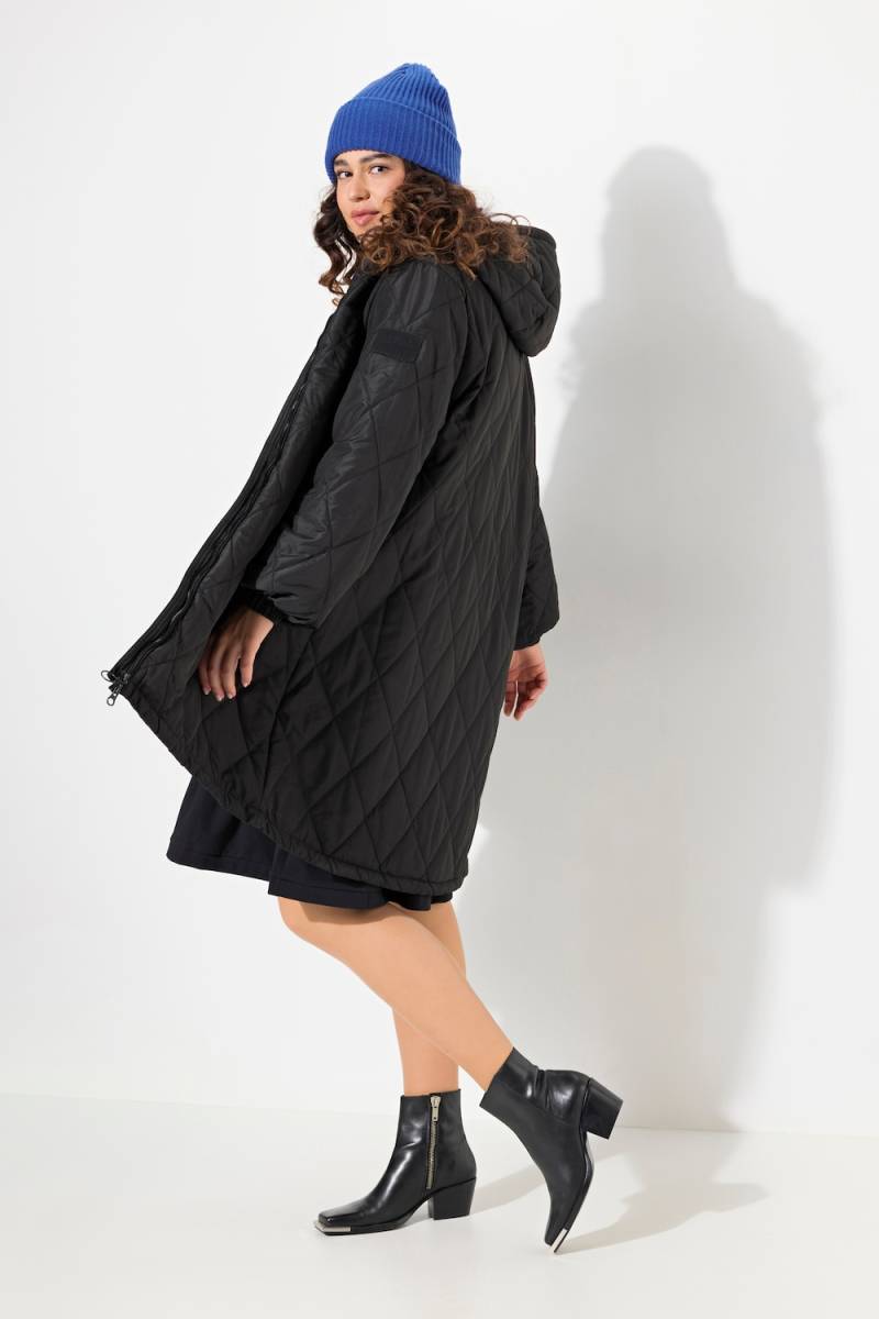 Große Größen HYPRAR Leichtstepp-Mantel, Damen, schwarz, Größe: 42/44, Polyester, Ulla Popken von Ulla Popken