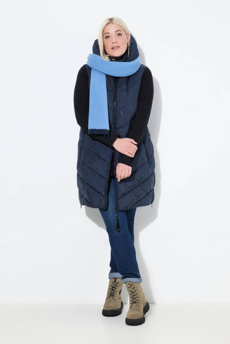 Große Größen HYPRAR Long-Steppweste, Damen, blau, Größe: 46/48, Polyester/Synthetische Fasern, Ulla Popken von Ulla Popken