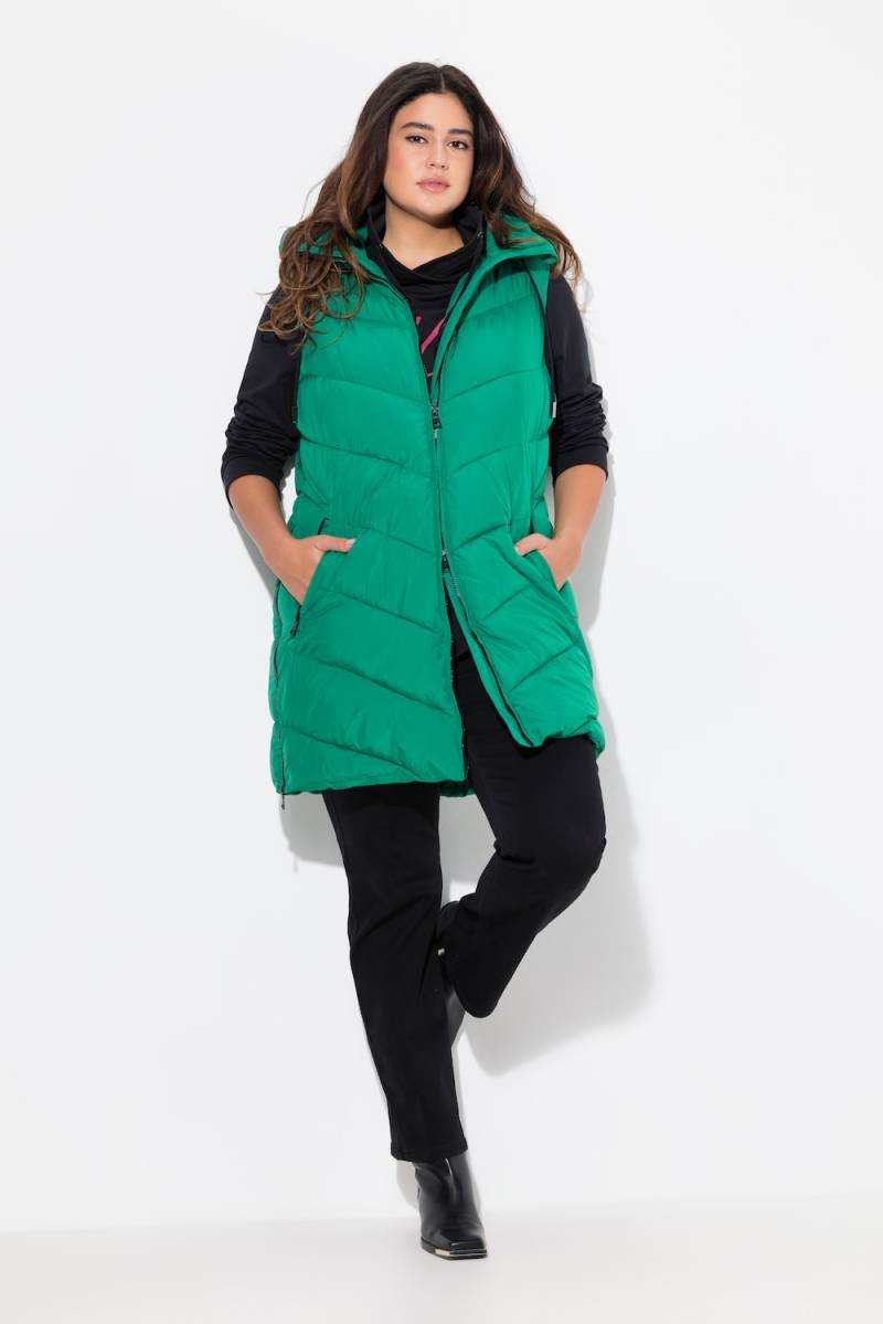 Große Größen HYPRAR Long-Steppweste, Damen, grün, Größe: 58/60, Polyester/Synthetische Fasern, Ulla Popken von Ulla Popken