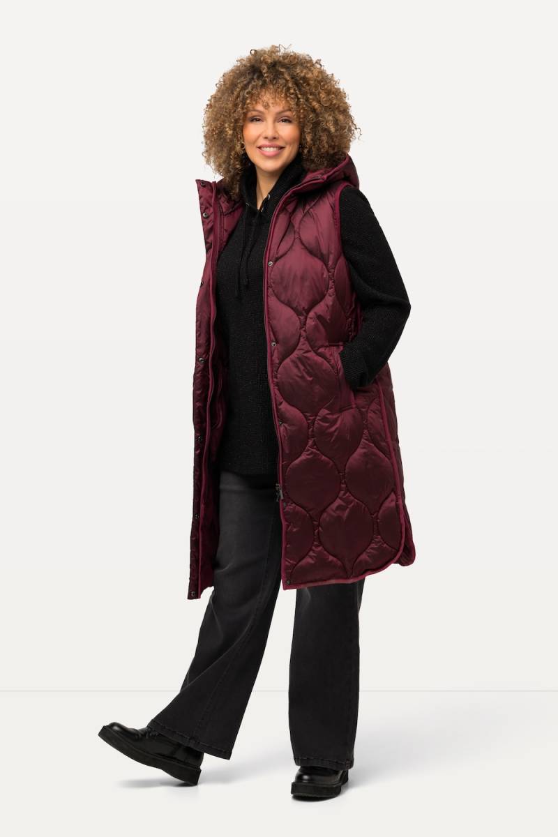 Große Größen HYPRAR Long-Steppweste, Damen, rot, Größe: 42/44, Polyester/Synthetische Fasern, Ulla Popken von Ulla Popken