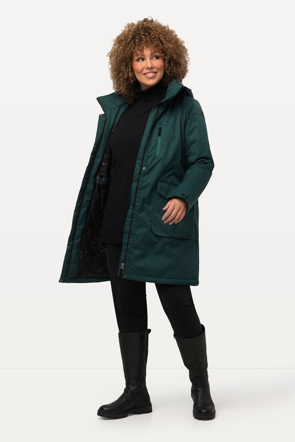 Große Größen HYPRAR Outdoor-Parka, Damen, türkis, Größe: 58/60, Polyester, Ulla Popken von Ulla Popken