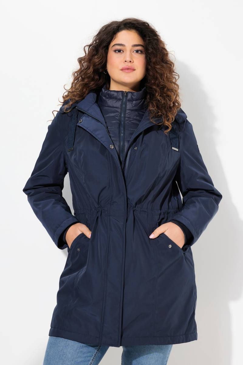 Große Größen HYPRAR Performance-Parka, Damen, blau, Größe: 42/44, Polyester/Synthetische Fasern, Ulla Popken von Ulla Popken